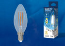 LED-C35-9W/4000K/E14/CL/DIM GLA01TR Лампа светодиодная диммируемая. Форма "свеча", прозрачная. Серия Air. Белый свет (4000K) - фото