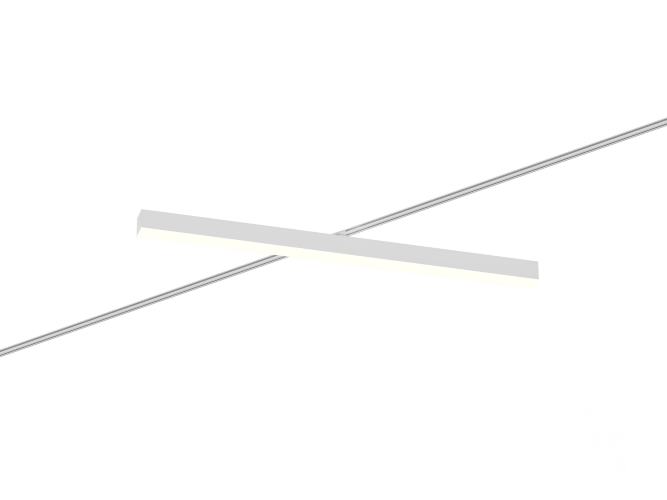 Трековый светильник 6063 5050 TR2 (RAL9003/1000mm/Prizma — 4K/38W) - фото 1