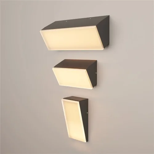 Настенный светильник (бра) Brick 3000K 20Вт IP 54 (Графит) - фото 7