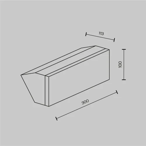 Настенный светильник (бра) Блок / Brick 3000K 20Вт IP 54 (Графит) O436WL-L20GF3K - фото 15
