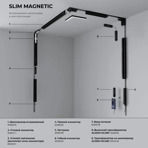 Умный трековый светильник 20W 2700-6500K Dim L02 Slim Magnetic 85077/01 - фото 6
