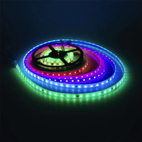 Светодиодная лента 5050, 60 led/m, V701 (RGB-SPI, WS2811, 24V, белый шлейф, IP68) - фото I