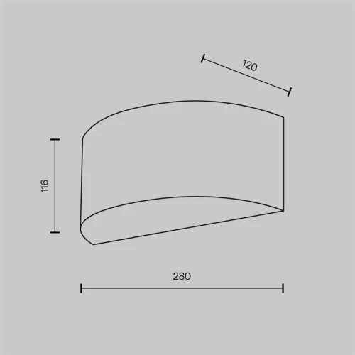 Настенный светильник (бра) Ripple E14х1 40Вт (Хром) - фото