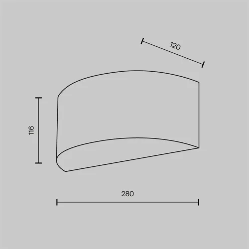 Настенный светильник (бра) Ripple E14х1 40Вт (Хром) - фото 6