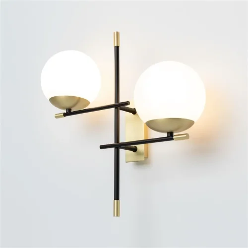 Настенный светильник (бра) Nostalgia E14х2 40Вт (Черный и Золото) - фото 10