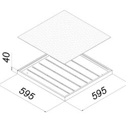 Универсальный офисный светодиодный светильник Армстронг 60 Вт IP44 595x595x40 мм 3000K Опал