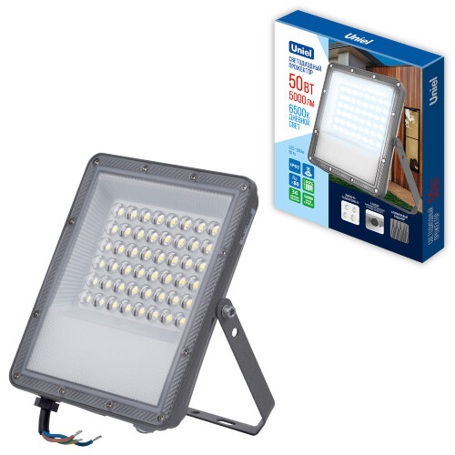 ULF-F51D-50W-6500K IP65 200-240V GREY Прожектор светодиодный, Дневной свет 6500K, Угол 90 градусов, Корпус серый, TM Uniel - фото 6