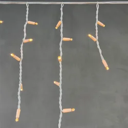 Гирлянда Бахрома 3,1 x 0,5 м Экстра Тепло-Белая 220В, 120 LED, Провод Белый Каучук, IP65