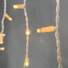 Гирлянда Бахрома 3,1 x 0,5 м Экстра Тепло-Белая 220В, 120 LED, Провод Белый Каучук, IP65. Фото 3.