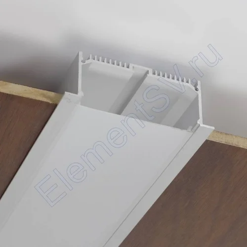 Алюминиевый профиль врезной CX-A047-R1 200 (2000x90/75x32мм с рассеивателем) - фото.