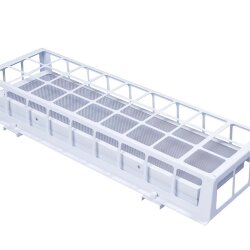 Накладной светодиодный светильник для спортзалов с защитной решеткой 20 Вт IP65 650х250х95 мм 4000К Призма