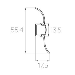 Профиль плинтус LC-LPL-1650-2 Anod