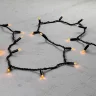 Гирлянда Нить с Колпачком 10м Желтая 24В, 100 LED, Провод Черный ПВХ, IP65. Фото 3.