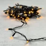 Гирлянда Нить с Колпачком 10м Желтая 24В, 100 LED, Провод Черный ПВХ, IP65. Фото 6.