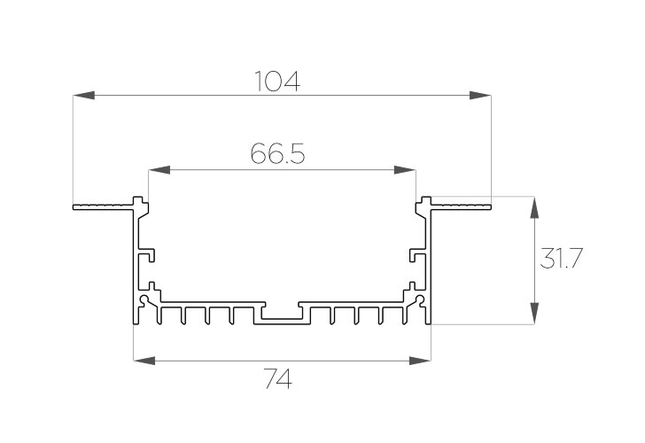 Профиль алюминиевый под шпаклевку LC-LPSH-32104-2 Anod - фото 2