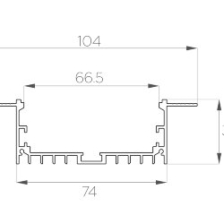Профиль алюминиевый под шпаклевку LC-LPSH-32104-2 Anod