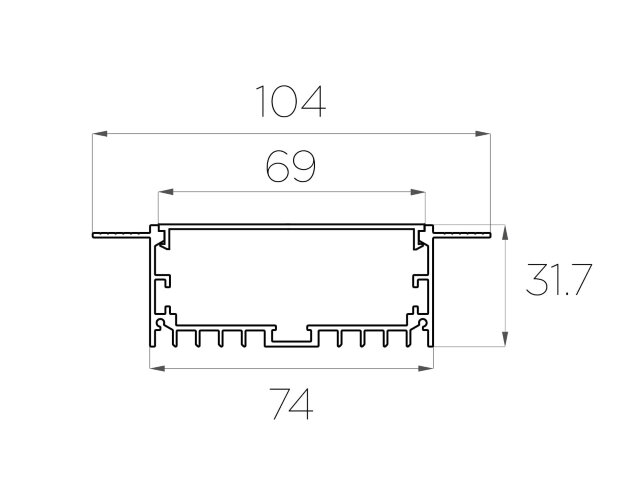 Профиль алюминиевый под шпаклевку LC-LPSH-32104-2 Anod - фото 3