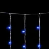 Гирлянда Занавес Облегченный 2 x 2 м Синий 220В, 400 LED, Провод Прозрачный ПВХ, IP54. Фото 3.