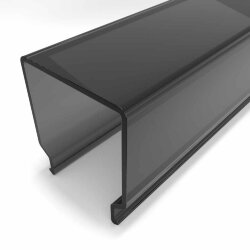 Рассеиватель поликарбонатный для профиля прямоугольный LC-LRM-BL1716-2 чёрный