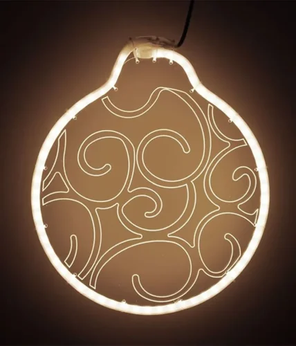 Светодиодная Фигура Шар 30 x 30 см Тепло-Белая, Гибкий Неон и Акрилайт, IP54. Фото 1.