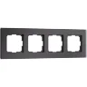 Рамка из стекла на 4 поста Senso черный soft-touch W0043108 - фото 4