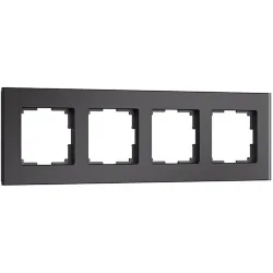 Рамка из стекла на 4 поста Senso черный soft-touch W0043108