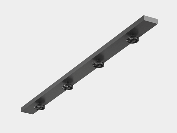 'Крепление сменное М14 для светильников MINI VILLY, поворотное накладное четверное, цвет Черный, MINI-VL-M14-BL - фото