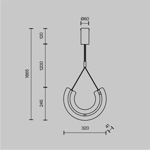 Подвесной светильник Maya 3000К 18Вт (Золото) - фото 2