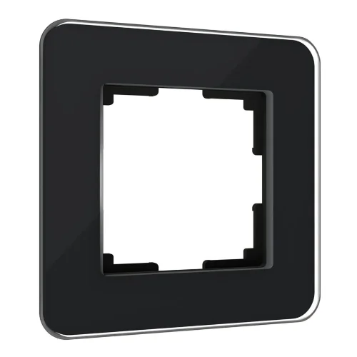 Рамка из стекла на 1 пост Elite черный W0012448 - фото
