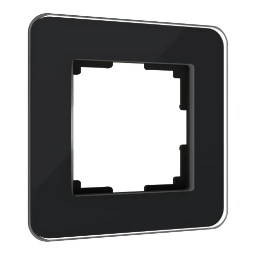 Рамка из стекла на 1 пост Elite черный W0012448 - фото