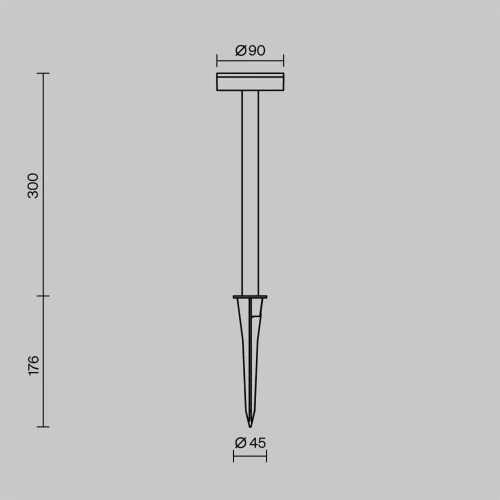 Ландшафтный светильник Stake 3000K 4Вт IP 65 (Матовый Черный) - фото 10
