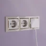 Розетка с заземлением и шторками (слоновая кость) W1171103 - фото 6