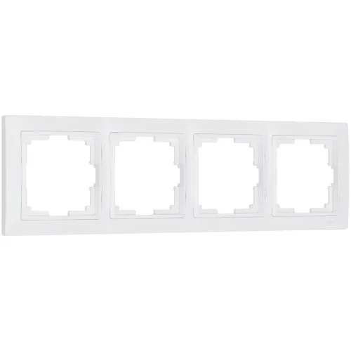 Рамка из поликарбоната на 4 поста Snabb Basic белый W0042001 - фото