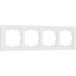 Рамка из поликарбоната на 4 поста Snabb Basic белый W0042001