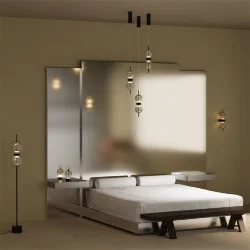 Подвесной светильник Double Moon 3000К 8Вт (Черный)