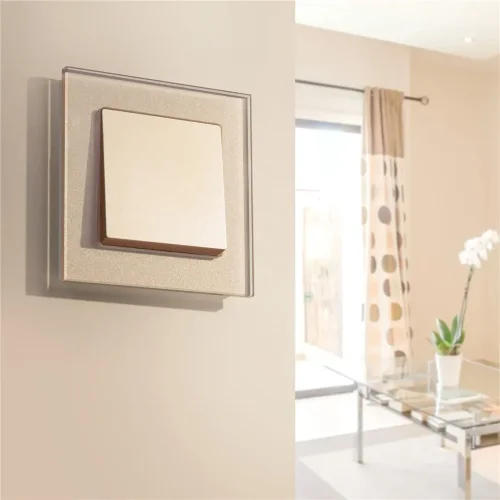 Выключатель одноклавишный (шампань) W1110011 - фото 4