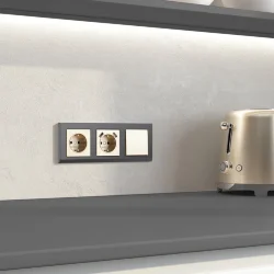 Выключатель одноклавишный (шампань) W1110011