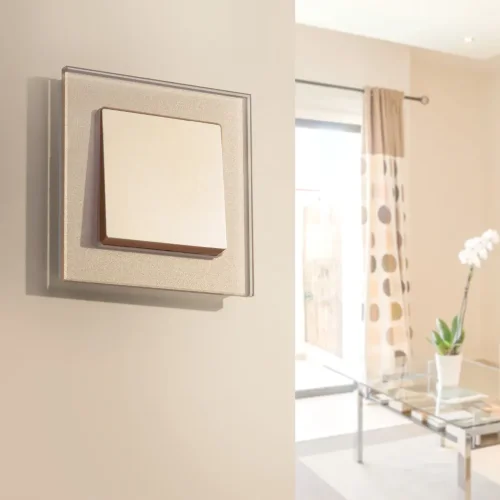 Выключатель одноклавишный (шампань) W1110011 - фото 4