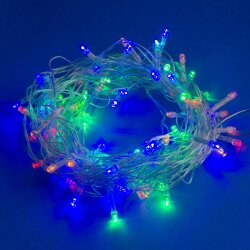 ULD-S1000-090-STA MULTI IP20 Гирлянда светодиодная, 10м, 90 светодиодов, Разноцветный свет, Провод прозрачный