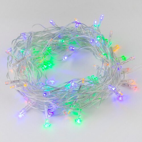 ULD-S1000-090-STA MULTI IP20 Гирлянда светодиодная, 10м, 90 светодиодов, Разноцветный свет, Провод прозрачный - фото 2