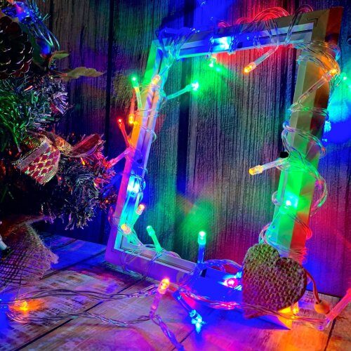 ULD-S1000-090-STA MULTI IP20 Гирлянда светодиодная, 10м, 90 светодиодов, Разноцветный свет, Провод прозрачный - фото 5