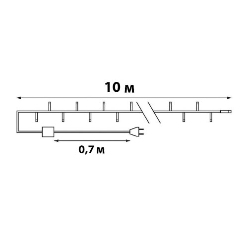 ULD-S1000-090-STA MULTI IP20 Гирлянда светодиодная, 10м, 90 светодиодов, Разноцветный свет, Провод прозрачный - фото 12