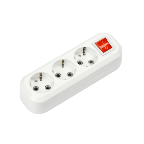 Колодка УЗВ-3-GRAND трехместная с выключателем и заземлением 5230 IN HOME - Фото