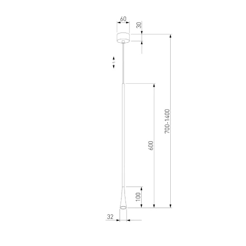 Светильник подвесной светодиодный Vist 7W 3000K черный 50312 LED - фото 5