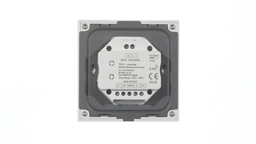 Сенсорная панель T13-1 White IC75 (220V, RGB, 4 zone, DMX512, RF 2.4GHz) - фото II