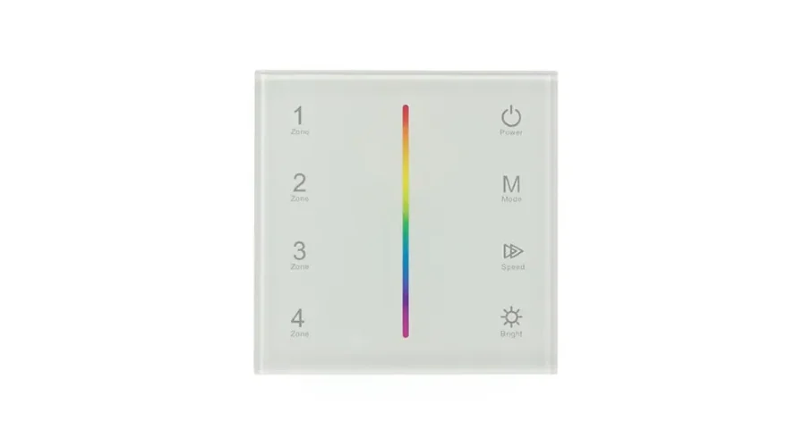 Сенсорная панель T13-1 White IC75 (220V, RGB, 4 zone, DMX512, RF 2.4GHz) - фото I