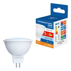 LED-MR16-5W-4000K-GU5.3-FR-SLS Лампа светодиодная, Форма JCDR, матовая, Белый свет 4000K