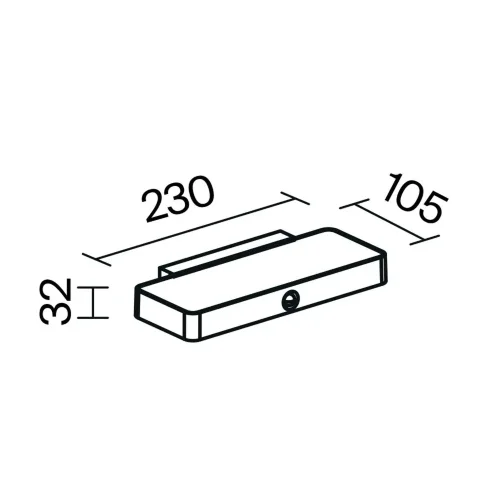 Настенный светильник (бра) Pir 3000K 2Вт IP 54 (Графит) - фото 2