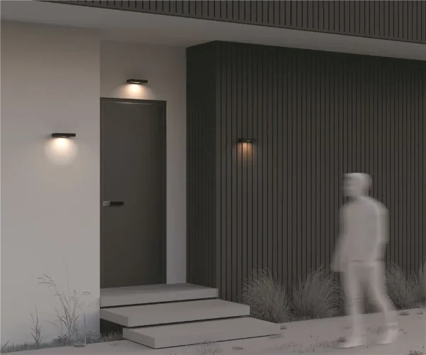 Настенный светильник (бра) Pir 3000K 2Вт IP 54 (Графит) - фото 5