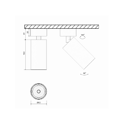 'Крепление сменное М3 для светильников MINI VILLY, поворотное накладное, цвет Черный, MINI-VL-M3-BL 004865